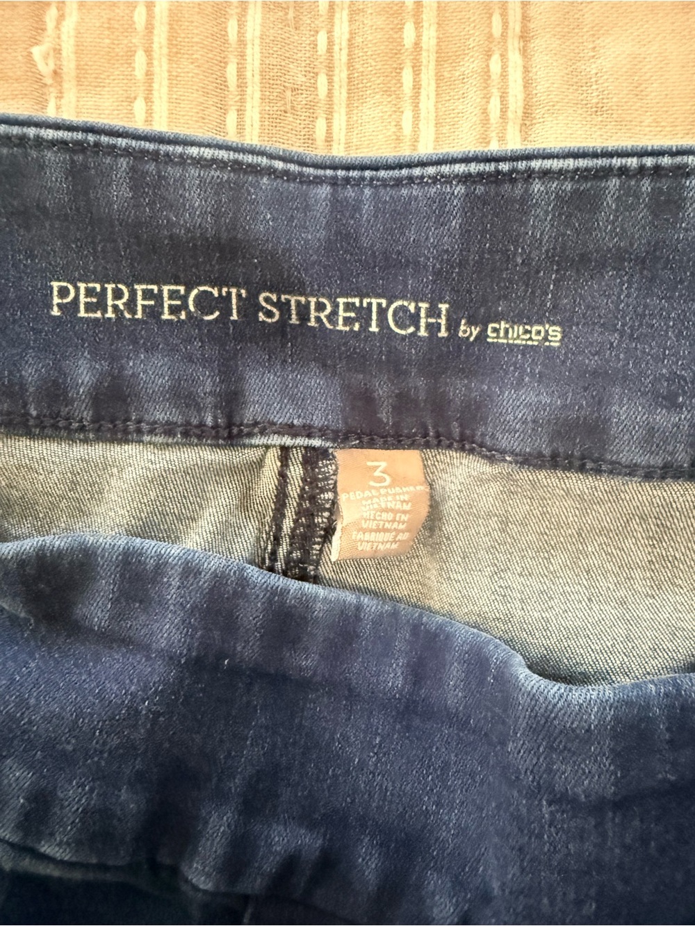 Chico's Dark Blue Denim Bermuda Shorts - Picture 3 of 3